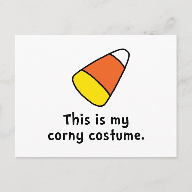 Cartão Postal Candy Corn Corny Costume (Frente)