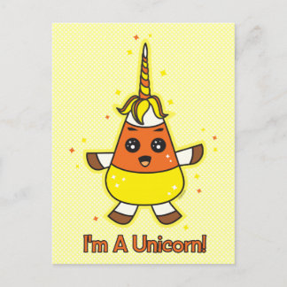 Cartão Postal Candy Corn Unicorn