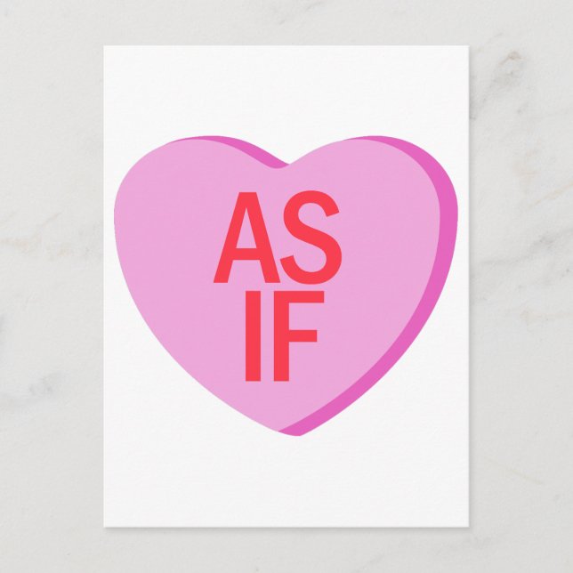 Cartão Postal Candy Heart - AS IF (Frente)