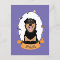 Candy Portrait Rottweiler Cachorro Laranja Roxo