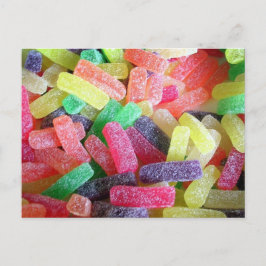 Cartão Postal Candy Sweets Rainbow Party Parabéns Love