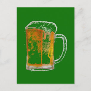 Cartão Postal Caneca de Cerveja Pop Art