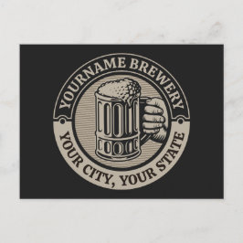 Cartão Postal Caneca Grande Cervejaria Personalizada NOME 