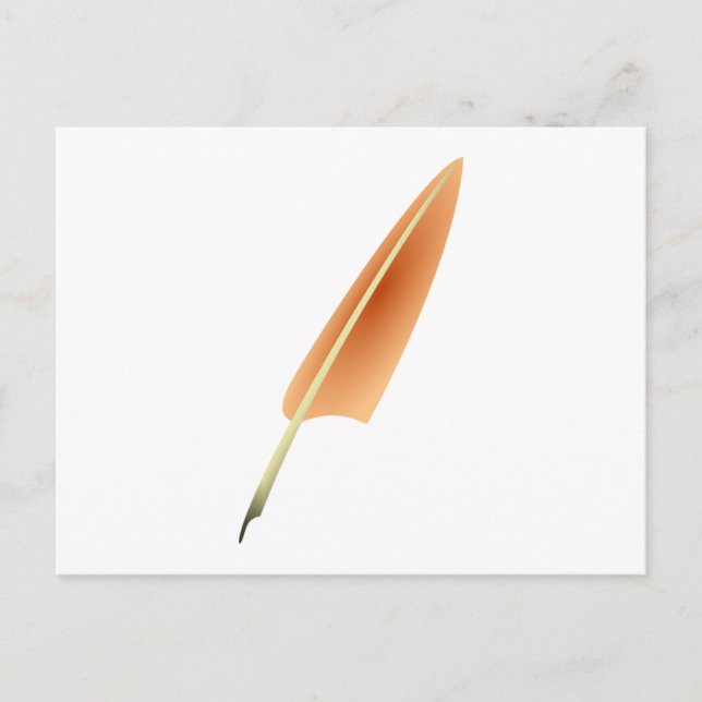 Cartão Postal Caneta de Quill da pena (Frente)
