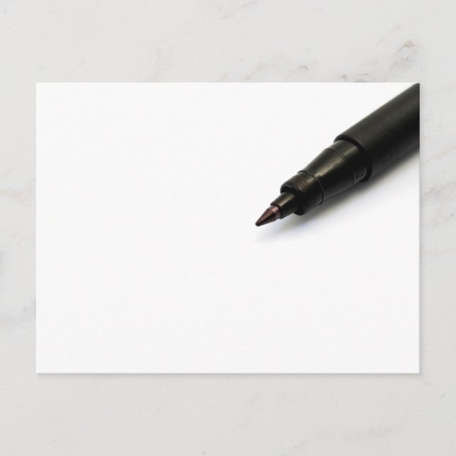 Cartão Postal Caneta preta da ponta do painel (Frente)