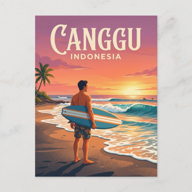 Cartão Postal Canggu Indonésia (Frente)