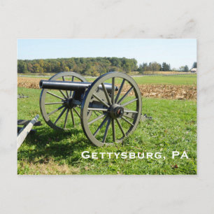 Cartão Postal Canhão no campo de batalha de Gettysburg
