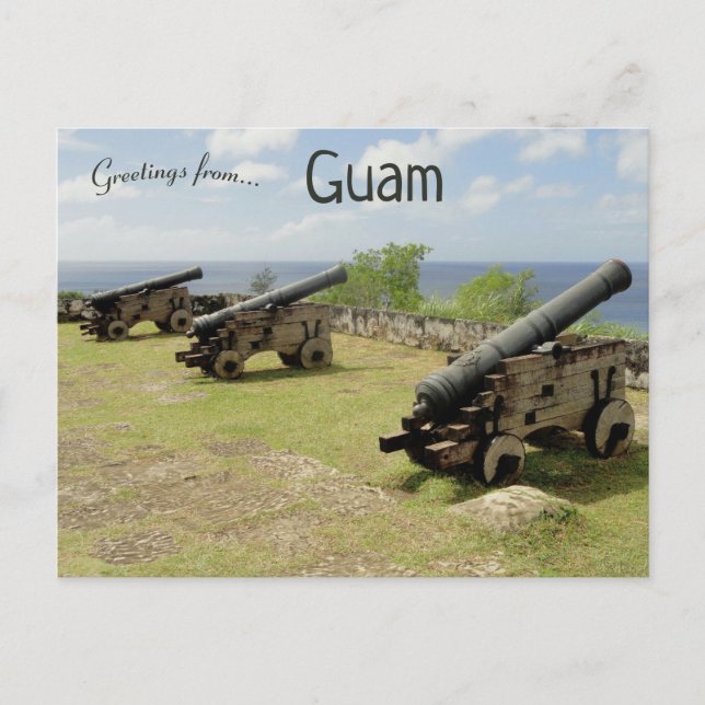 Cartão Postal Canhões em Guam (Frente)
