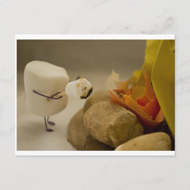 Cartão Postal Canibalismo é doce - Brinde marshmallow (Frente)