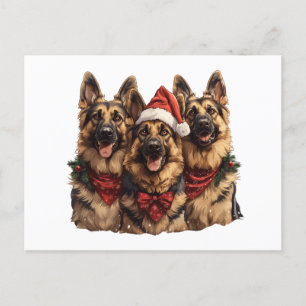 Cartão Postal Caninos de German shepherd de Natal