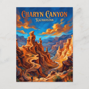 Cartão Postal Cânion de Charyn, Cazaquistão