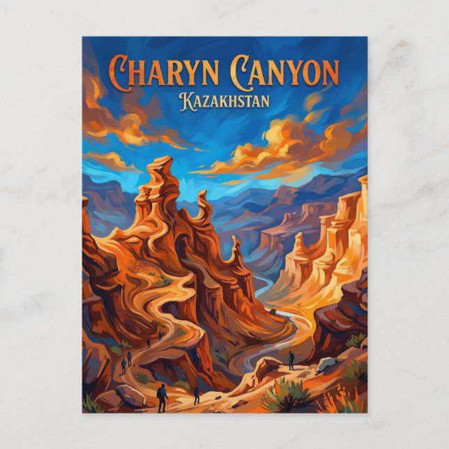 Cartão Postal Cânion de Charyn, Cazaquistão (Frente)