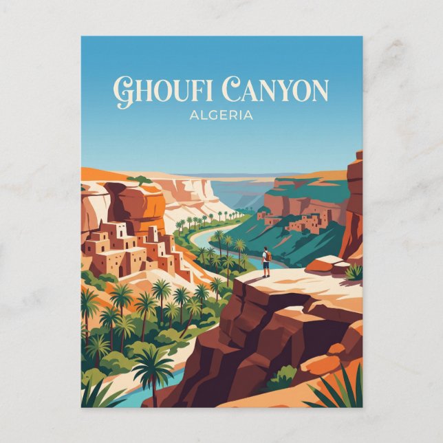 Cartão Postal Cânion de Ghoufi Argélia (Frente)