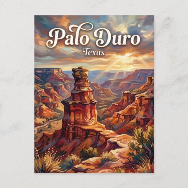 Cartão Postal Cânion Palo Duro Texas (Frente)