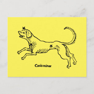 Cartão Postal Canis Minor, 1482