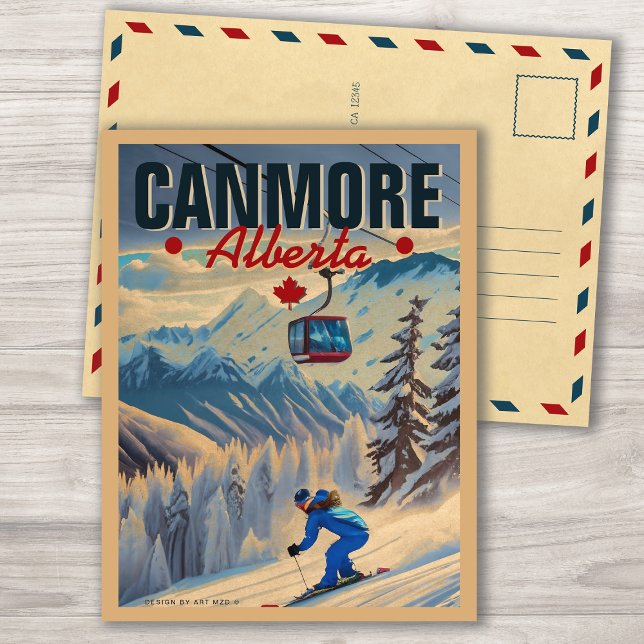 Cartão Postal Canmore Alberta Mountain Canada 1950 (Criador carregado)