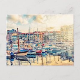 Cartão Postal Cannes cidade à noite