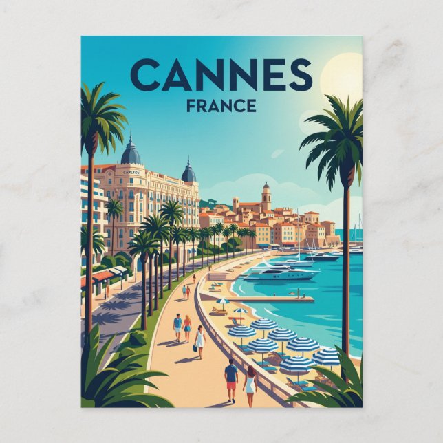 Cartão Postal Cannes França (Frente)
