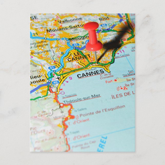 Cartão Postal Cannes, França (Frente)