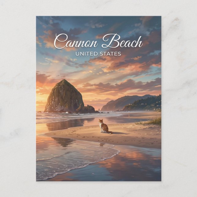 Cartão Postal Cannon Beach Oregon (Frente)