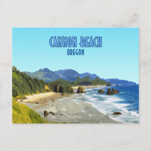 Cartão Postal Cannon Beach Oregon Coast Vintage