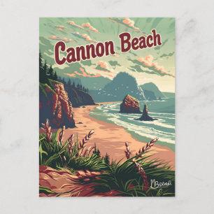 Cartão Postal Cannon Beach Vintage