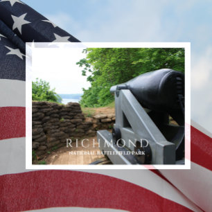 Cartão Postal Cannon Overlook James River Drewry's Bluff Pos