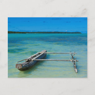 Cartão Postal Canoa de Balancim no Oceano Raso