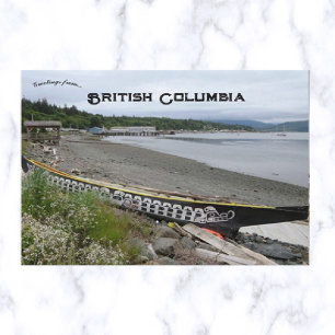 Cartão Postal Canoa de Namgis Dugout na Colúmbia Britânica de Al