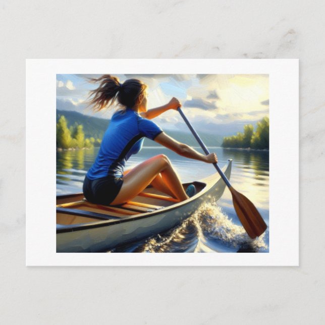 Cartão Postal Canoagem, (Frente)
