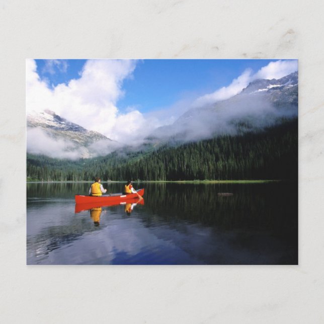 Cartão Postal Canoagem no Loop Internacional de Selkirk (Frente)