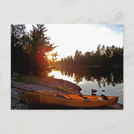 Cartão Postal Canoagem No Sunset