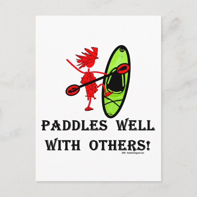 Cartão Postal Canoar Slalom - Paddles Bem Com Outros (Frente)