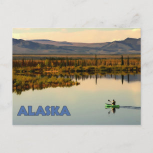 Cartão Postal Canoe Alaska
