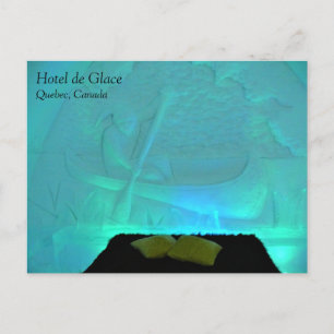 Cartão Postal Canoé Room no Hotel de Glace, Quebec, Canadá