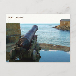 Cartão Postal Canon Porthleven Cornwall Inglaterra