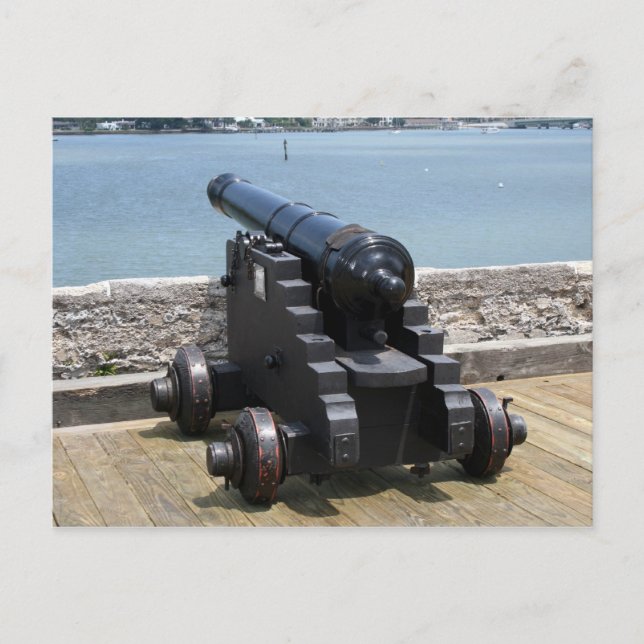 Cartão Postal Canon sobre o muro do castelo (Frente)