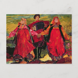 Cartão Postal Cantando camponeses russos