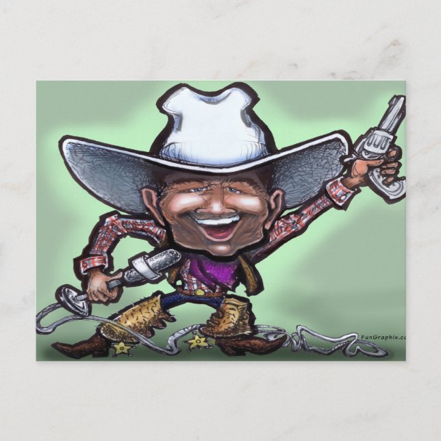 Cartão Postal Cantando Cowboy (Frente)