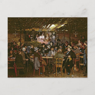 Cartão Postal Cantando em uma multidão cativa