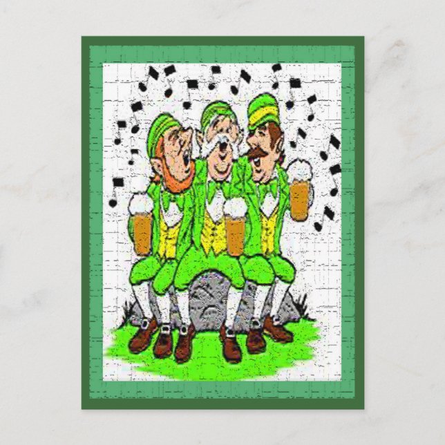 Cartão Postal Cantando Irlandês (Frente)