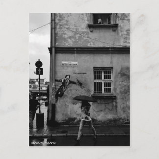 Cartão Postal Cantando no Cartão-Postal da Chuva, com Texto da C