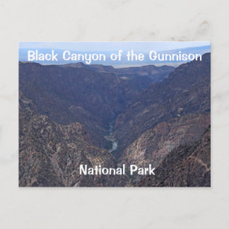 Cartão Postal Cantão Negro do Parque Nacional Gunnison