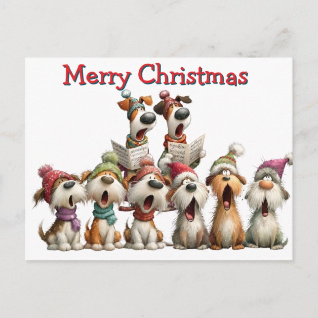Cartão Postal Cantarolas de Natal Caninas (Frente)
