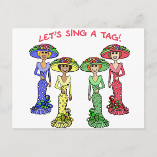 Cartão Postal Cantemos uma etiqueta 2