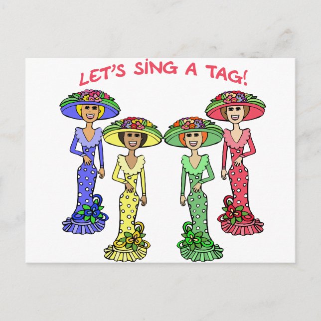 Cartão Postal Cantemos uma etiqueta 2 (Frente)