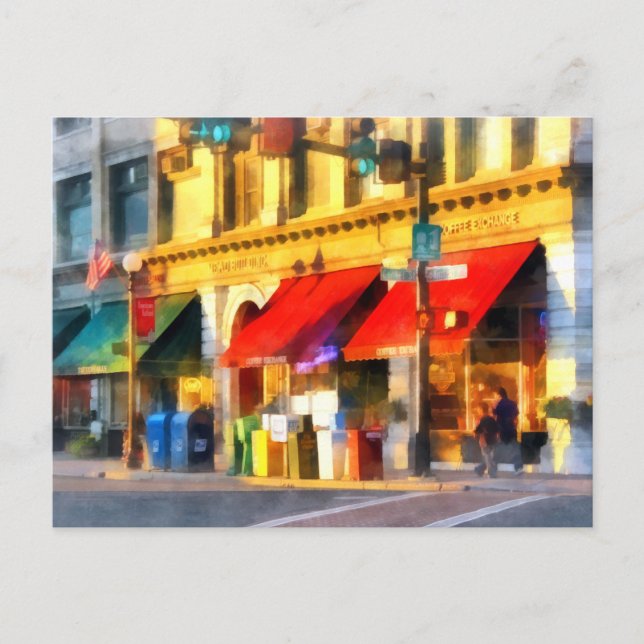 Cartão Postal Canto ou centro e Merchant Rutland VT (Frente)