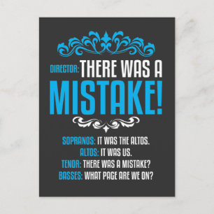 Cartão Postal Cantor do Coro Diretor Musical Soprano Alto T