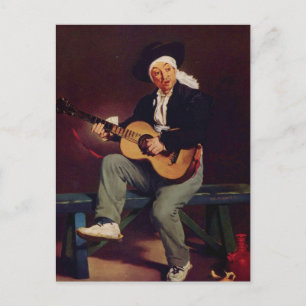 Cartão Postal Cantor espanhol - Edouard Manet