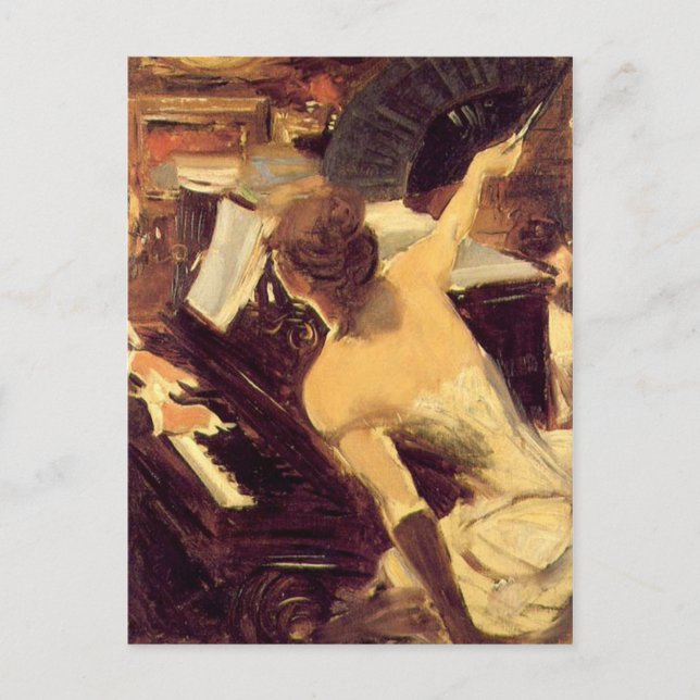 Cartão Postal Cantor Mondana - Boldini (Frente)